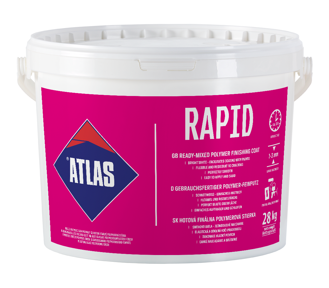 ATLAS RAPID Gebrauchsfertiger Polymer-Feinputz 25kg