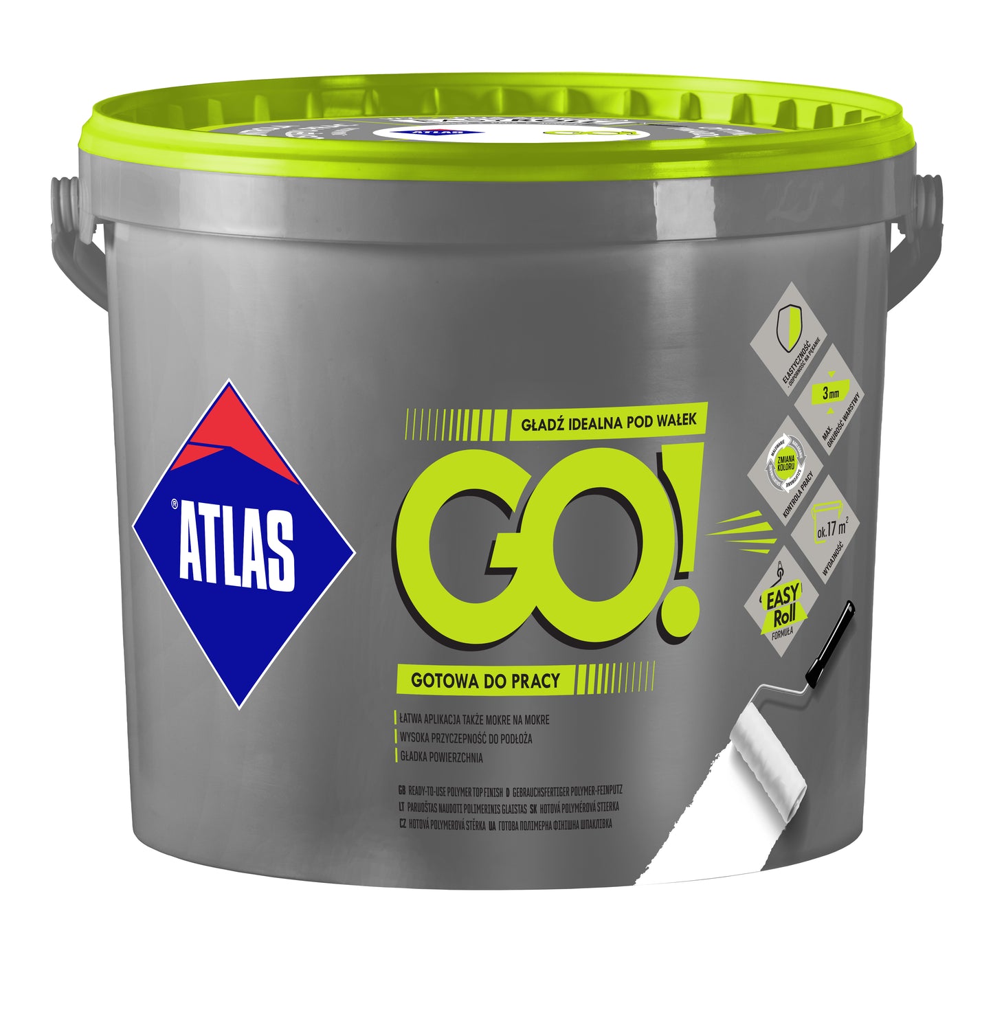 Oberputz – ideal zum Auftragen mit der Rolle  ATLAS GO!