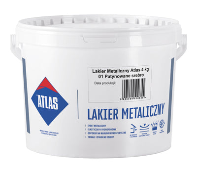 ATLAS METALLISCHER DEKORLACK Dekorativer Decklack für den Metalleffekt 4kg