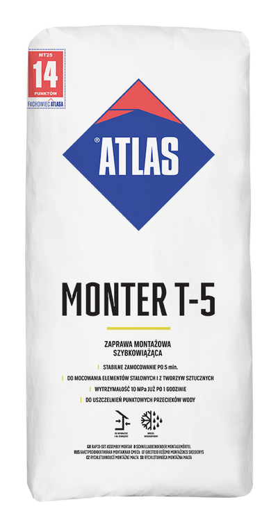 Schnell abbindender Montagemörtel (2-25 mm) MONTER T-5