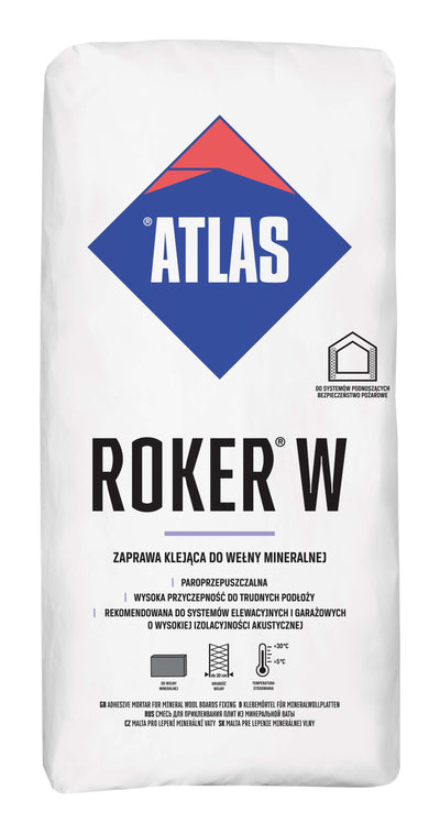 ATLAS ROKER W Klebemörtel für die Befestigung von Mineralwolleplatten