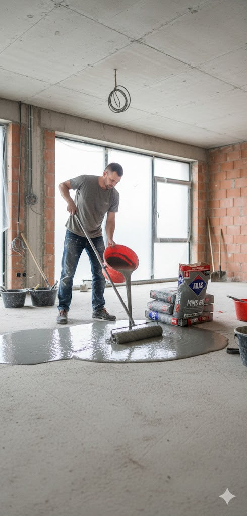 Estrich  , selbst nivellierender MMS 60 Hybrider Estrich 20-60 mm